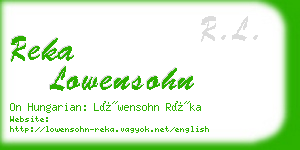reka lowensohn business card